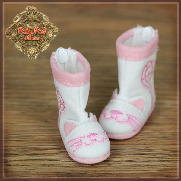 Bottes Kitty roses et blanches pour InMotion Girl - Ruby Red