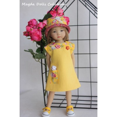 Ensemble Tulipe pour Poupée Little Darling - Magda Dolls Creations