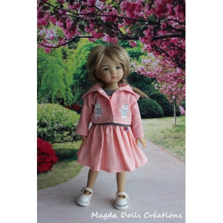 Ensemble Justyna pour Poupée Little Darling - Magda Dolls Creations