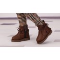 Violette brown leather ankle boots for Fashion Friends Ruby Red