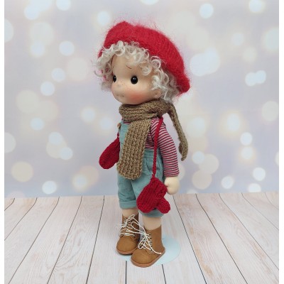 Organic Cotton Christmas Doll 38 cm - Art 'n Doll