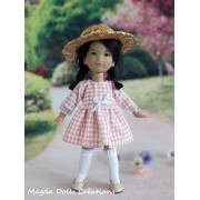 Tenue Pétale de Rose pour poupée Ten Ping et Mini Sara - Magda Dolls Creations