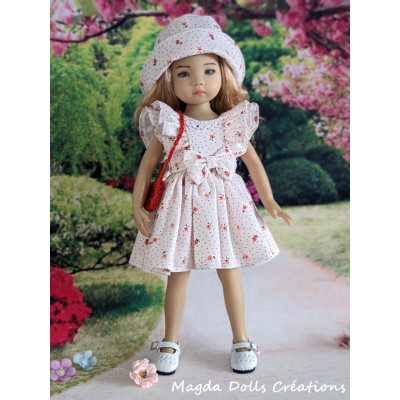 White Pepper outfit hat for Little Darling doll