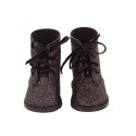 Black glitter boots for Götz doll 50 cm