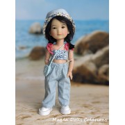 Tenue Seychelles pour poupée Ten Ping et Mini Sara - Magda Dolls