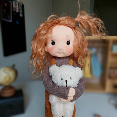 Poupée articulée Inka Coton Bio - Art 'n Doll